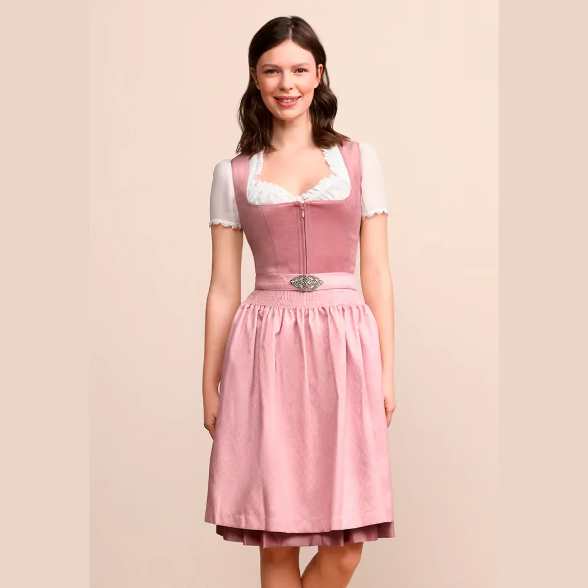Elegantes Dirndl in Rosa – traditionelles Trachtenkleid in zarten Pastelltönen