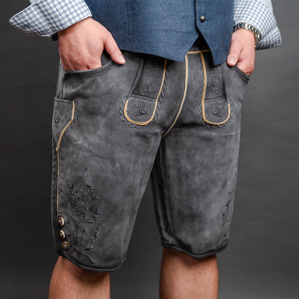Graue Lederhose | moderner Klassiker für Herren