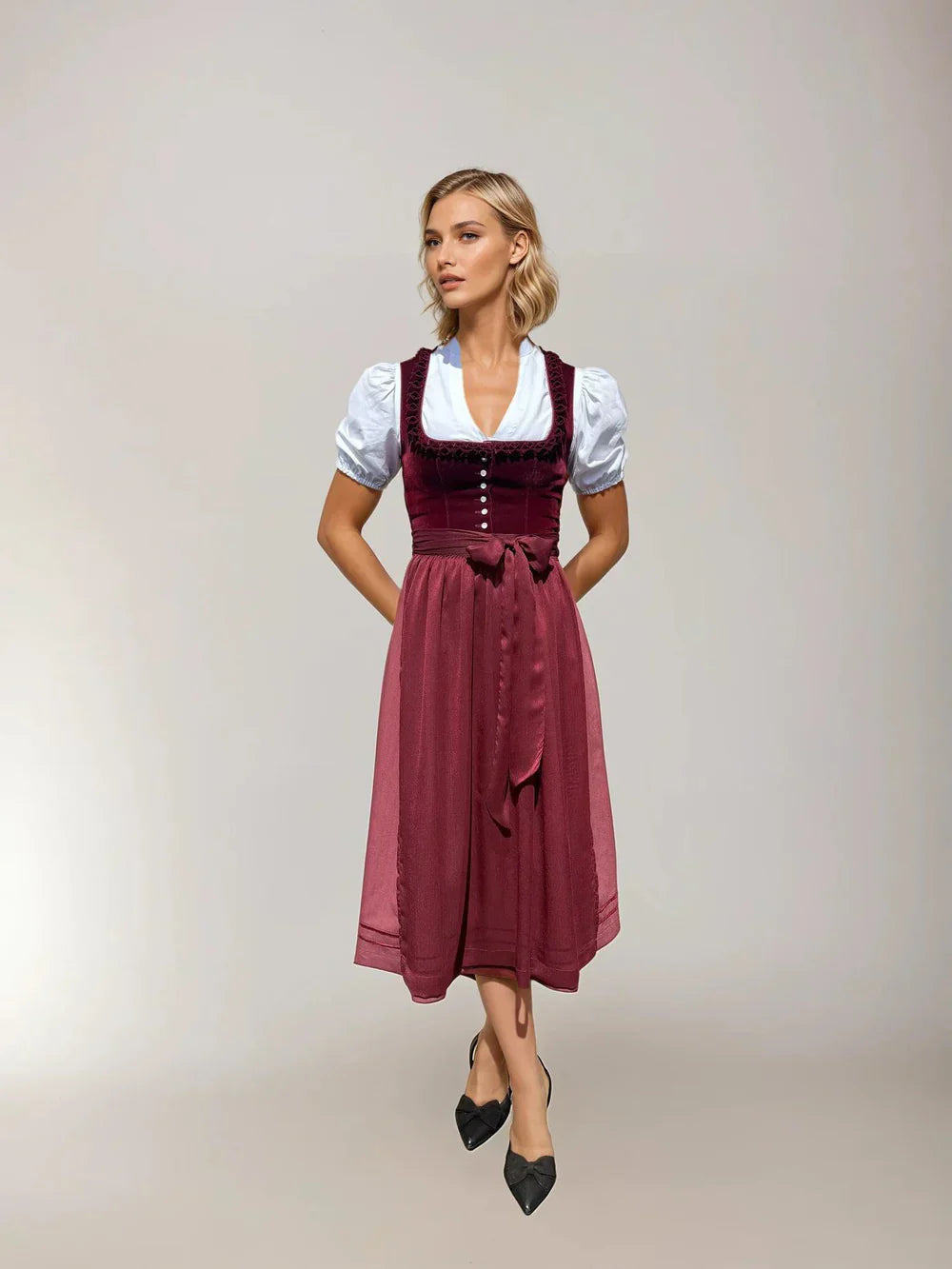 MarJo Dirndl Leinen | Natürliches Dirndl aus Leinenstoff