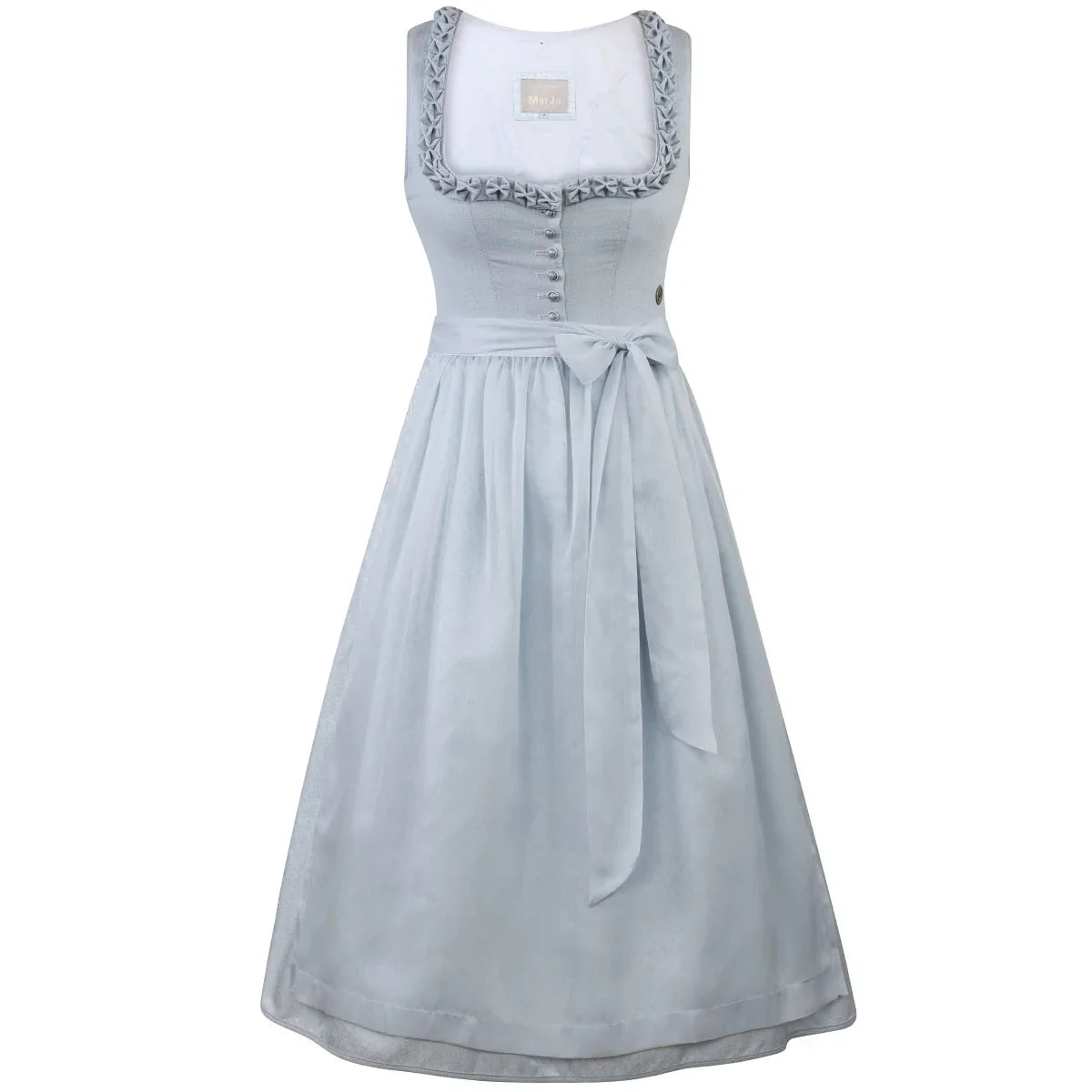 MarJo Dirndl Größe 30 in Hellblau mit Froschgoscherl und Schürze für Wiesn und Trachtenhochzeit