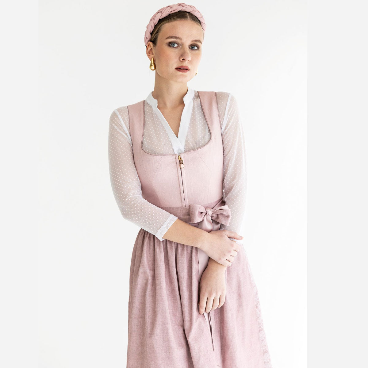 Alpenfee Dirndl Alena Rosa 70cm - Datschi Trachten
