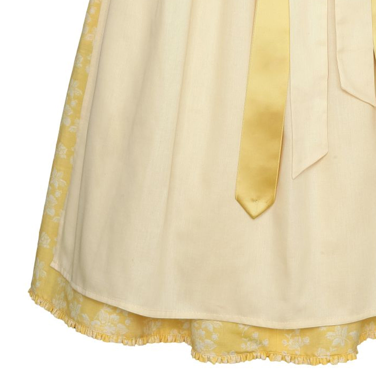 Alpenfee Dirndl Alma Gelb Blumenmuster 70cm - Datschi Trachten