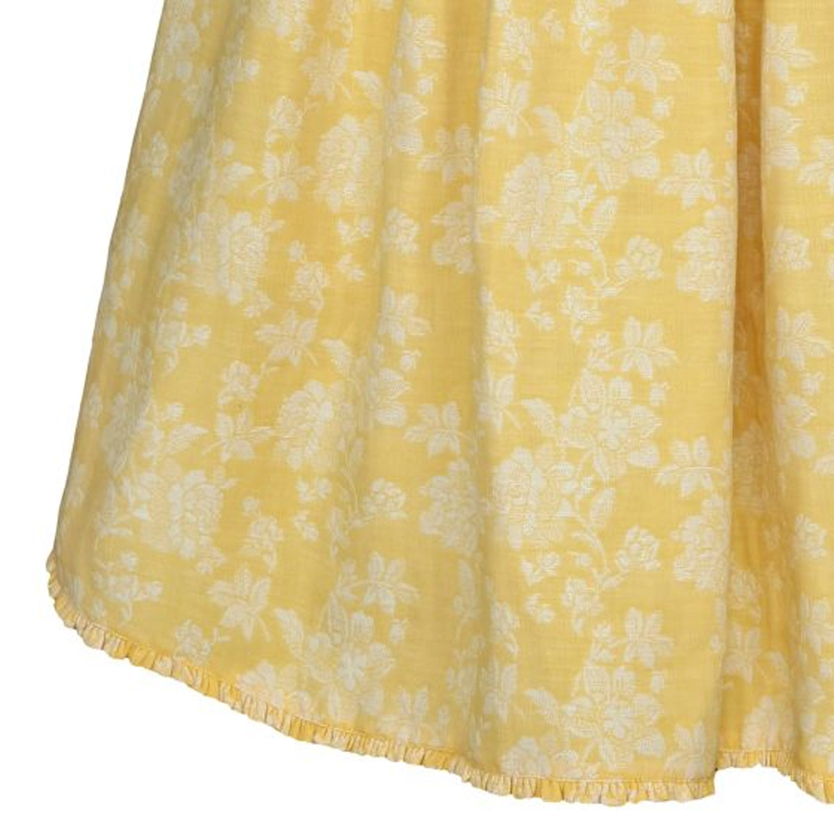 Alpenfee Dirndl Alma Gelb Blumenmuster 70cm mit Beidseitige Eingriffstaschen im Rock,  Handytasche und Bunt Design Dirndl Längentyp Midi (60-75cm)