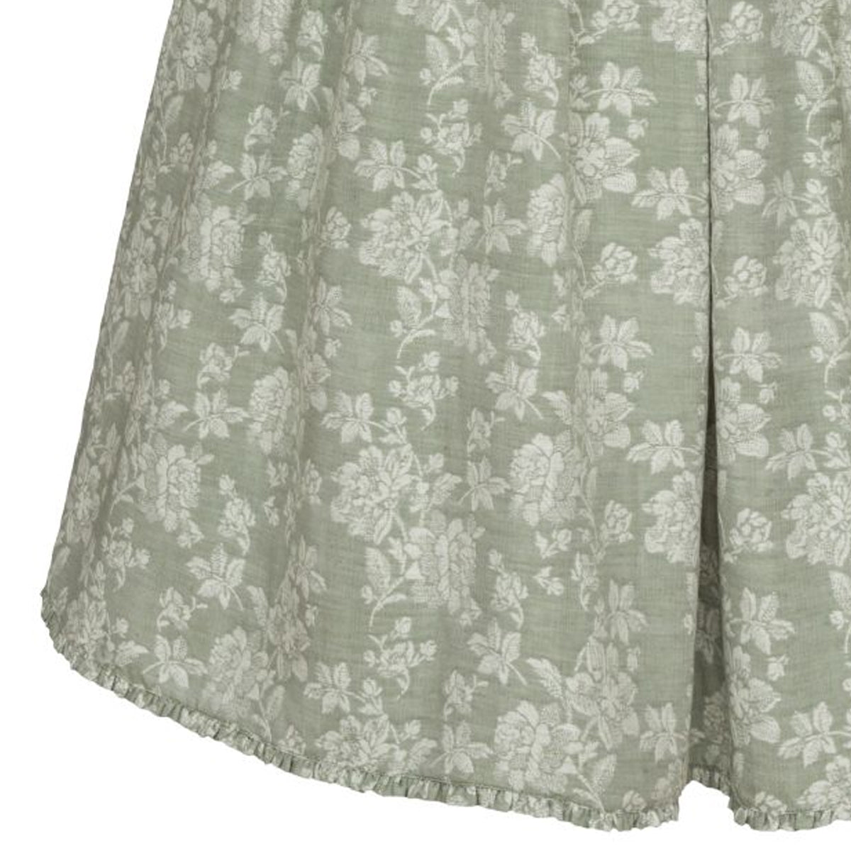 Alpenfee Dirndl Alma Mint Grün Blumenmuster 70cm mit Beidseitige Eingriffstaschen im Rock,  Handytasche und Bunt Design Dirndl Längentyp Midi (60-75cm)