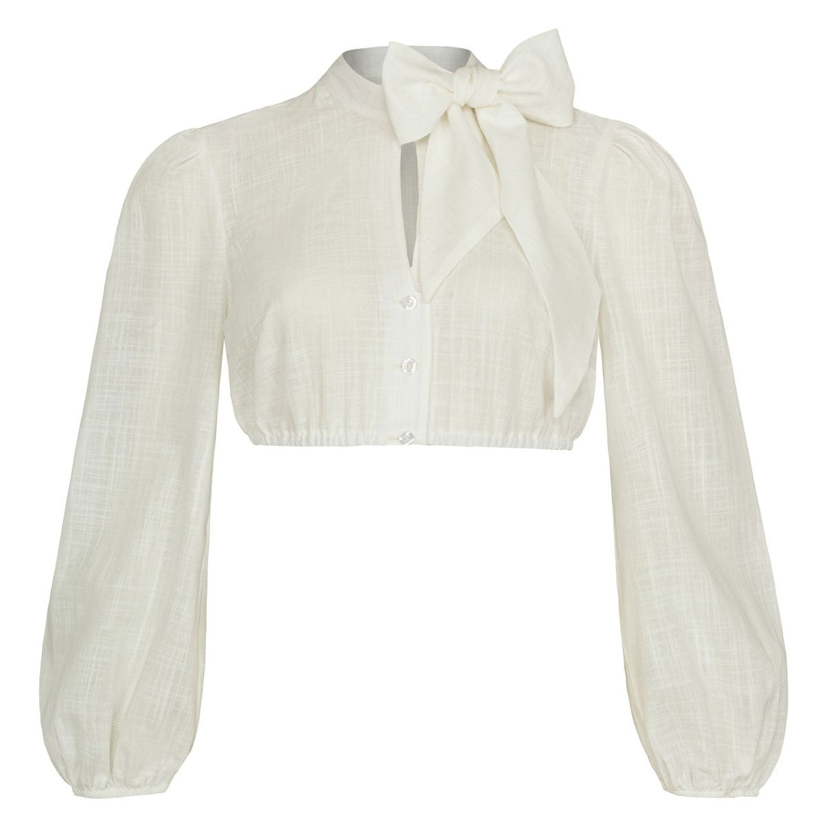 Alpenfee Dirndl Bluse Iva Lang Ecru - Datschi Trachten