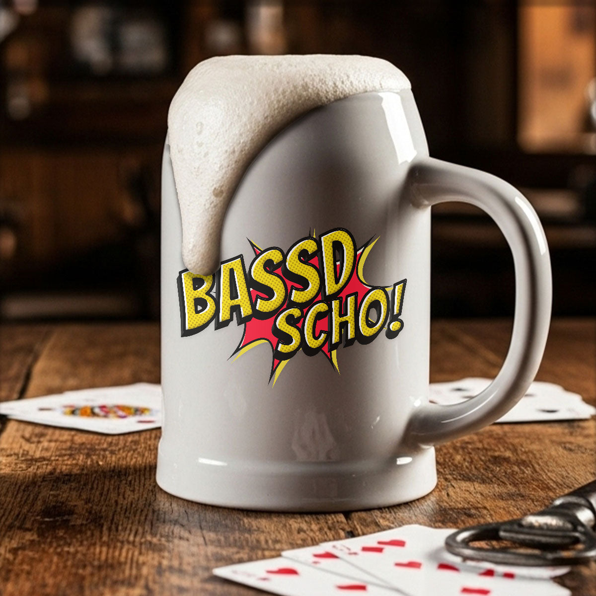 Bassd scho Bierkrug 0,5L - Datschi Trachten