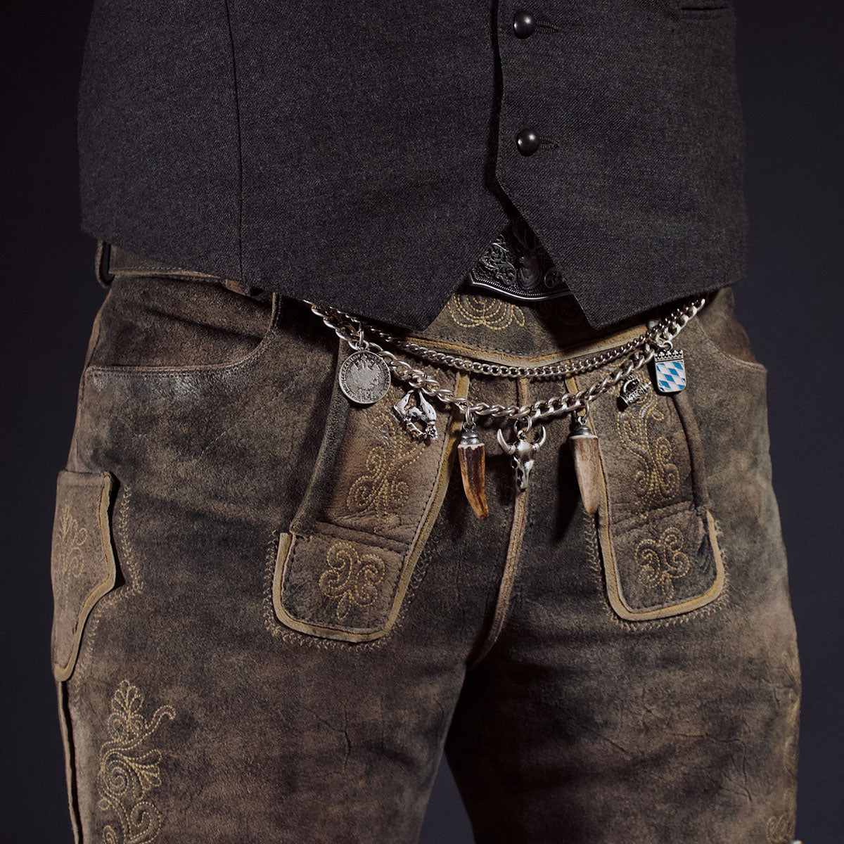 Daschi Trachten Charivari 2 Reihig 7 Anhänger - Datschi Trachten