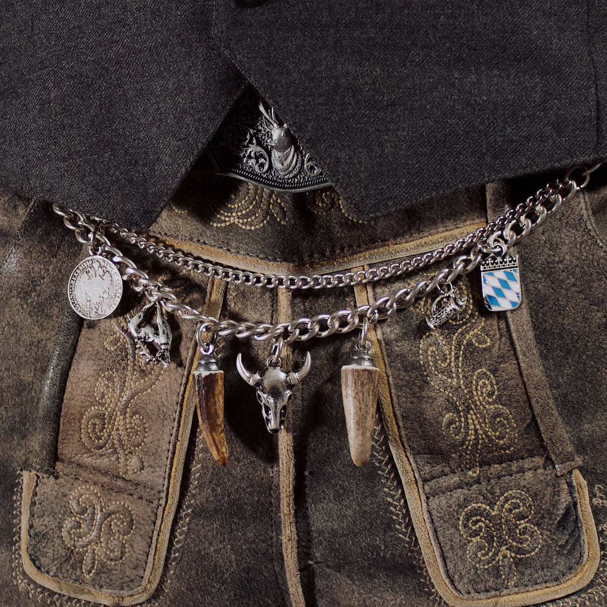 Daschi Trachten Charivari 2 Reihig 7 Anhänger - Datschi Trachten