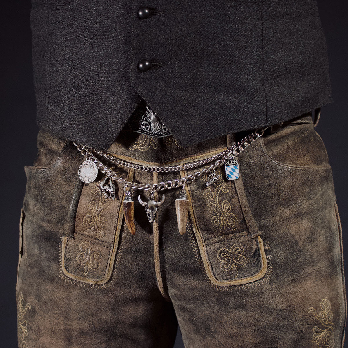 Daschi Trachten Charivari 2 Reihig 7 Anhänger - Datschi Trachten