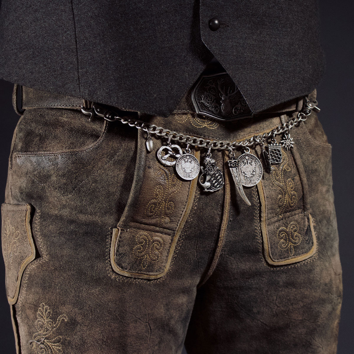 Datschi Trachten Charivari 1 Reihig 9 Anhänger - Datschi Trachten