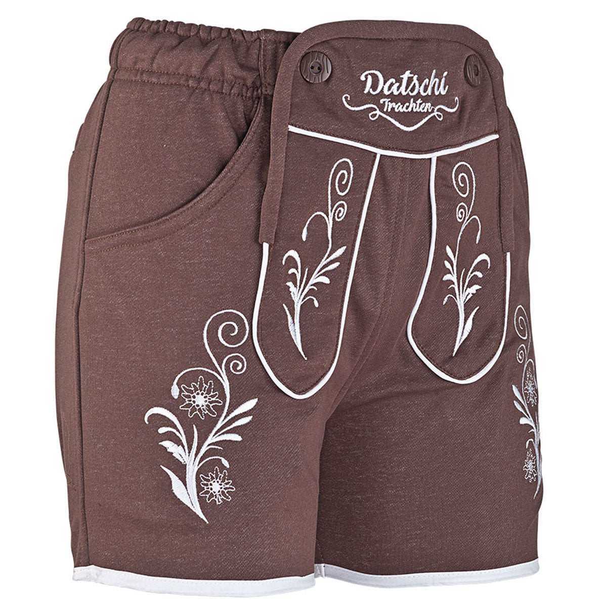 Damen Lederhosen Jogginghose Kurz Braun - Datschi Trachten