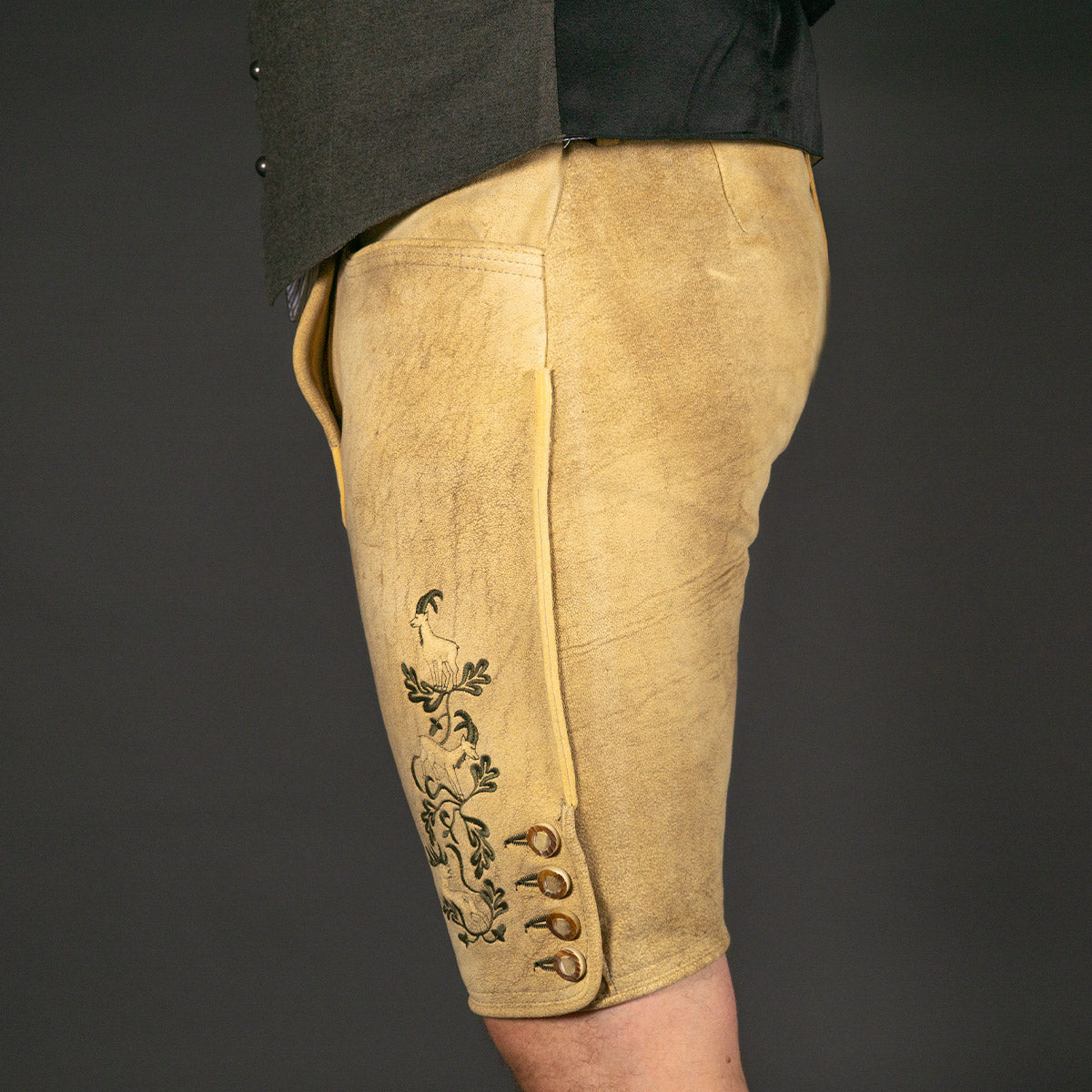 Datschi Trachten Hirsch Lederhose sämisch gegerbt - Wildleben - Datschi Trachten