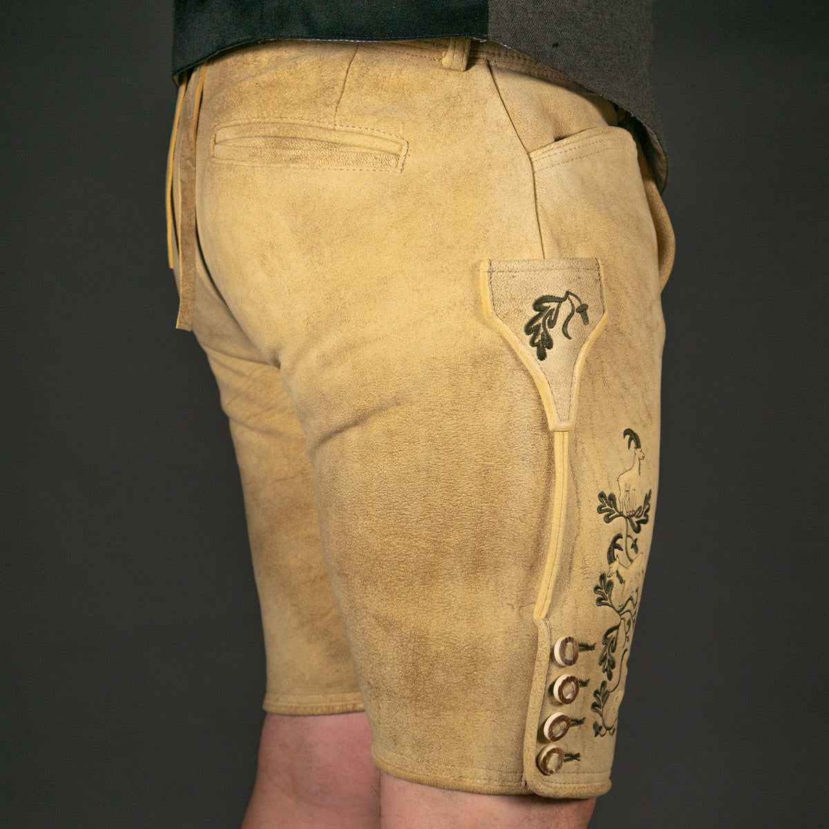 Datschi Trachten Hirsch Lederhose sämisch gegerbt - Wildleben - Datschi Trachten