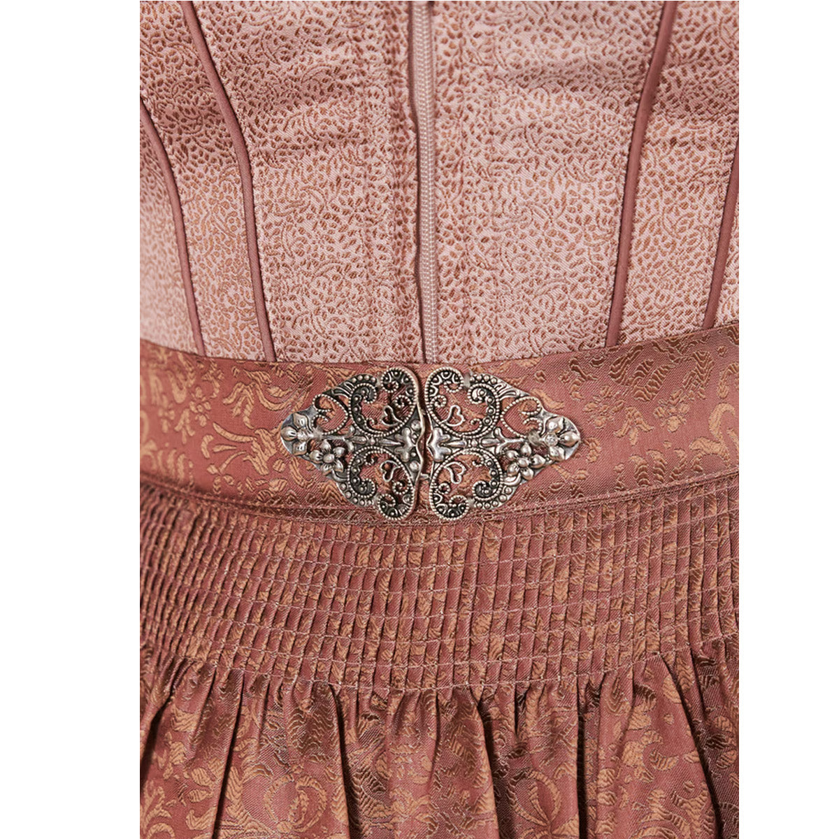 Krüger Dirndl Zafina Bronze Herz-Ausschnitt 50cm - Datschi Trachten