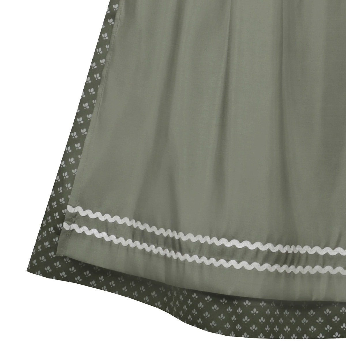 MarJo Dirndl Gauting Farn Grün 65cm Mieder Muster: Einfarbig, Cord Rock Muster: Blumen Schürzen Muster: Einfarbig Ausschnitt: