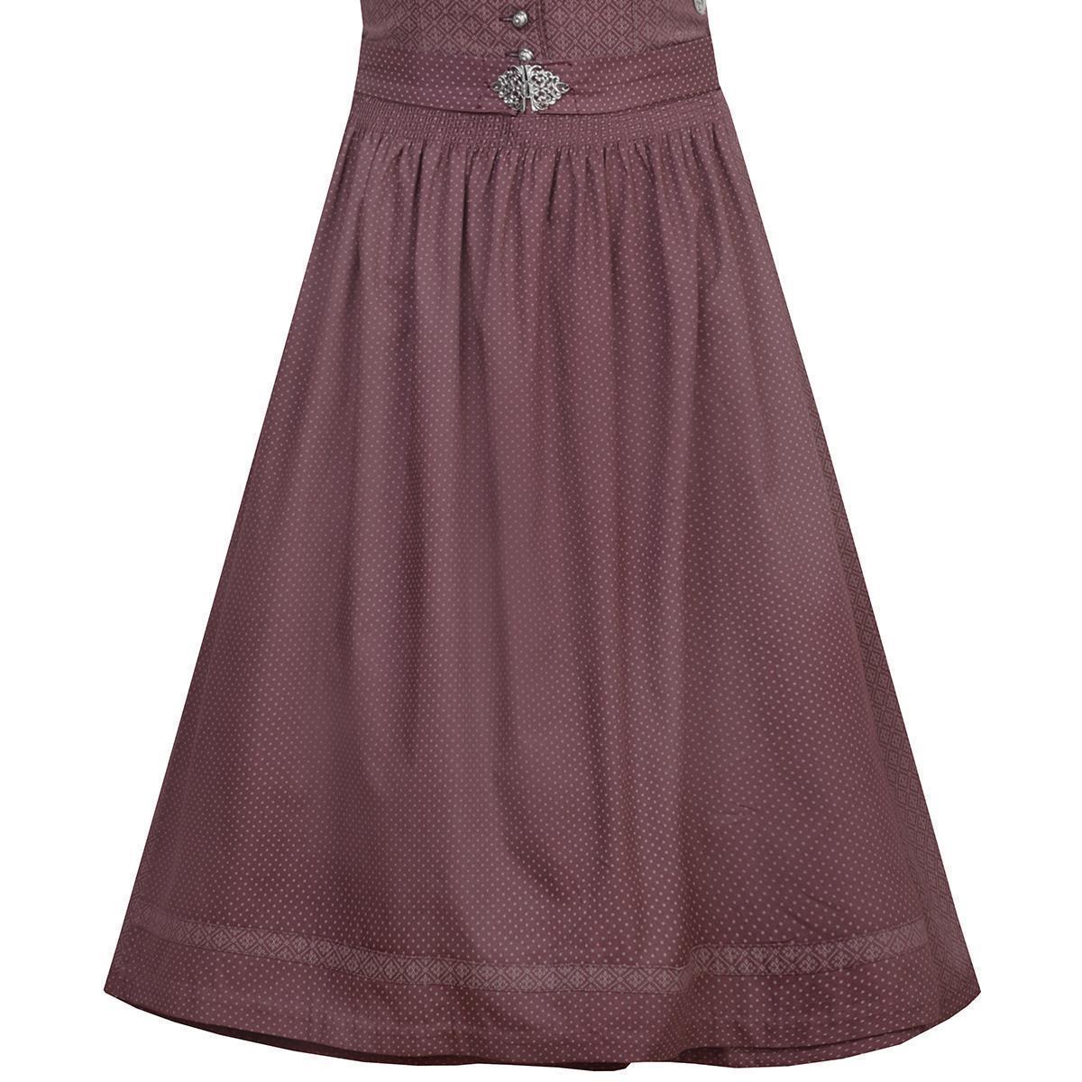 MarJo Dirndl Karina Weinrot/Bordeaux V-Ausschnitt 65cm Mieder Muster: Ornamente Rock Muster: Ornamente Schürzen Muster: Gepunktet Ausschnitt: V-Ausschnitt