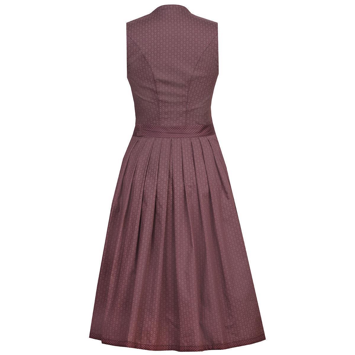 MarJo Dirndl Karina Weinrot/Bordeaux V-Ausschnitt 65cm - Datschi Trachten