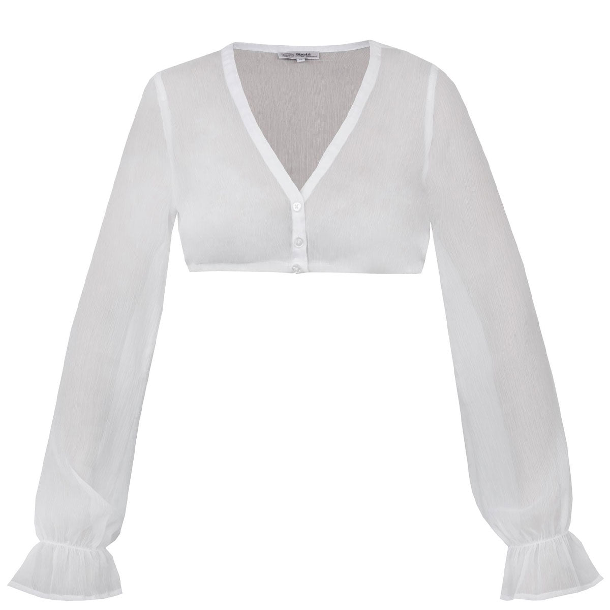 MarJo Dirndlbluse Arnstein Off White Langarm Puffarm - Datschi Trachten