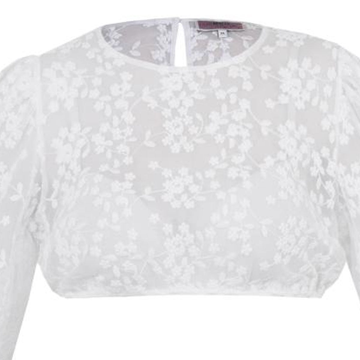 MarJo Dirndlbluse Kammerstein Weiß Dreiviertelarm Puffärmel - Datschi Trachten