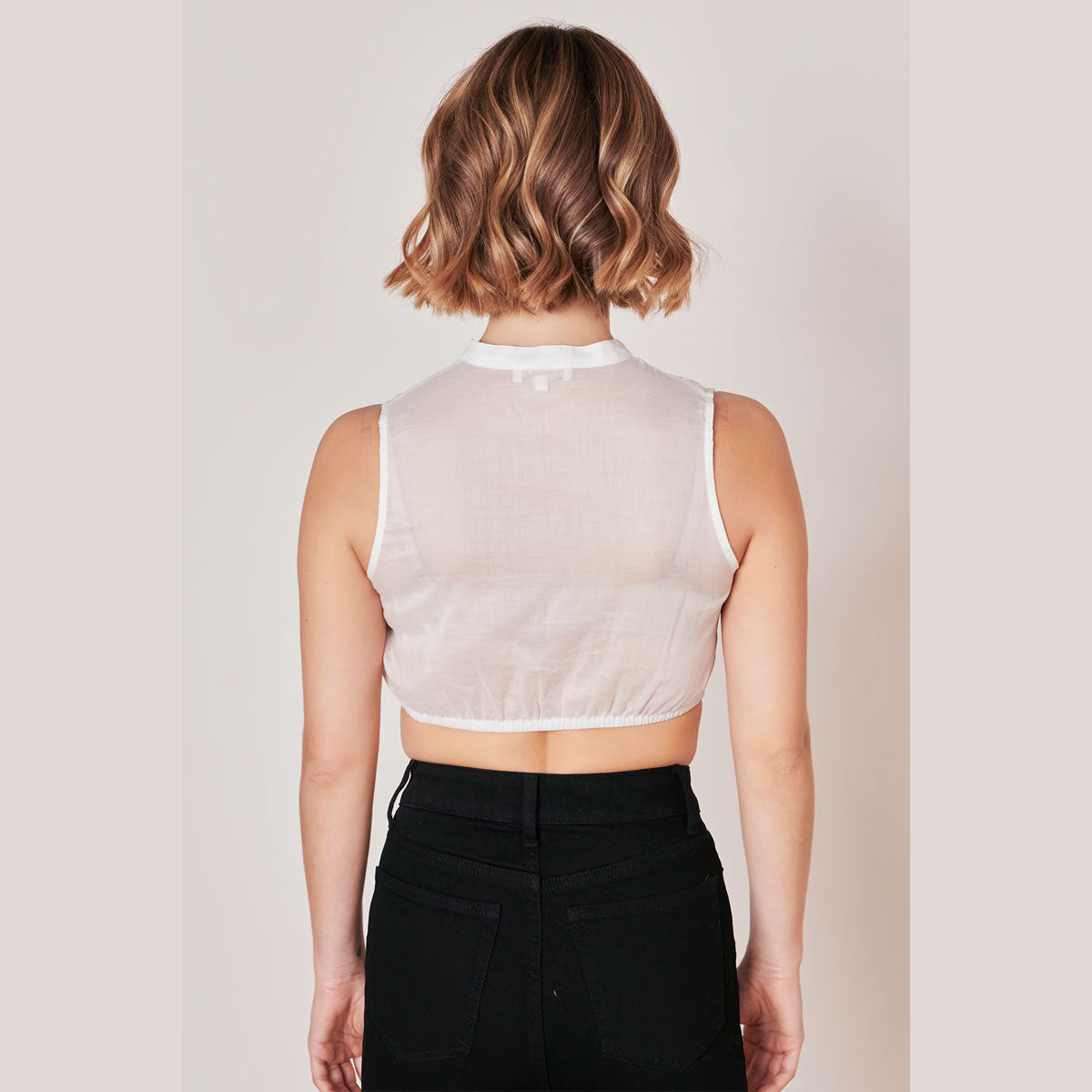 Krüger Dirndlbluse Thyra Ecru Hochgeschlossen - Datschi Trachten