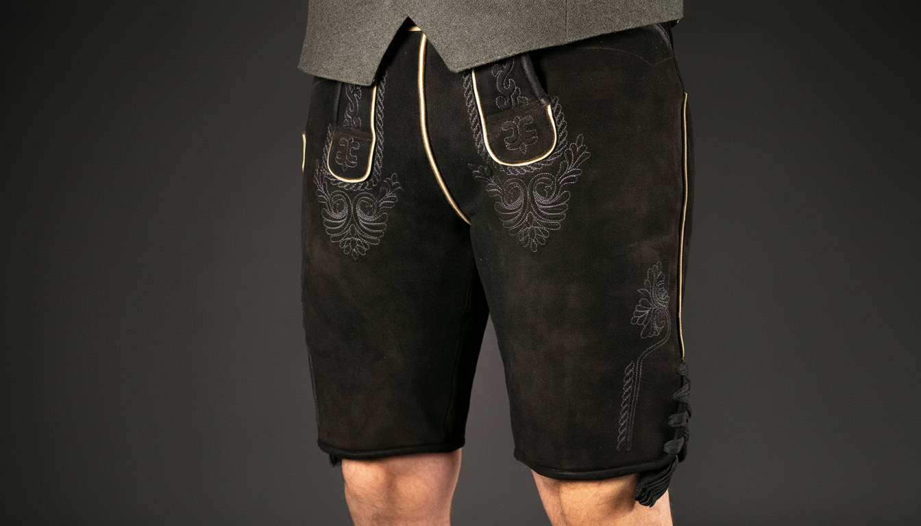 Datschi Trachten Lederhose Eugen Braun Anthrazit