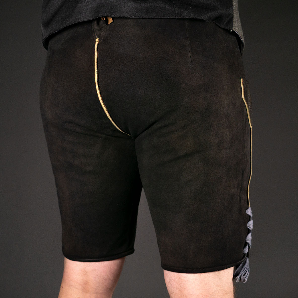 Datschi Trachten Lederhose Eugen Braun Anthrazit - Datschi Trachten