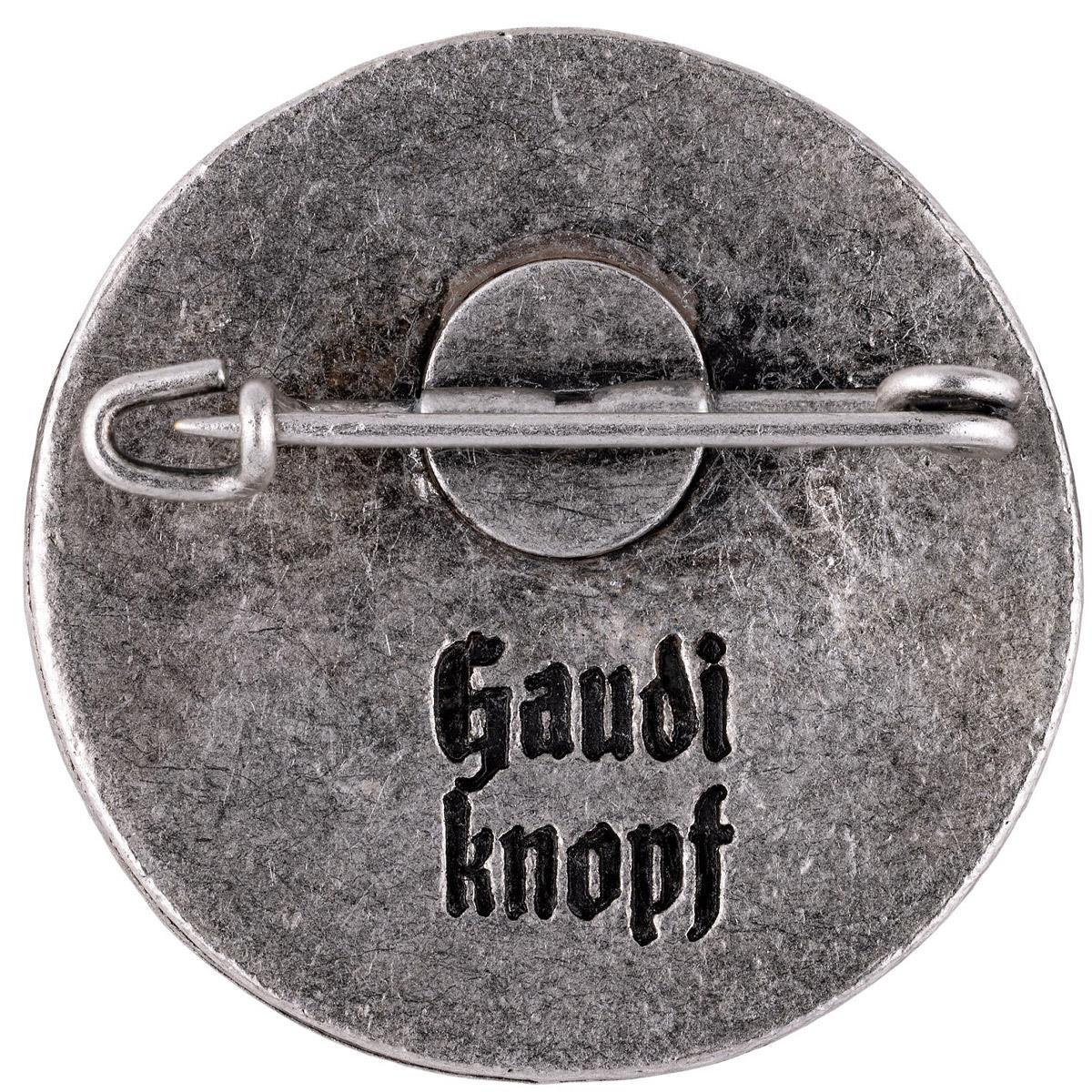 Gaudiknopf Anstecker An Scheiss muas i - Datschi Trachten