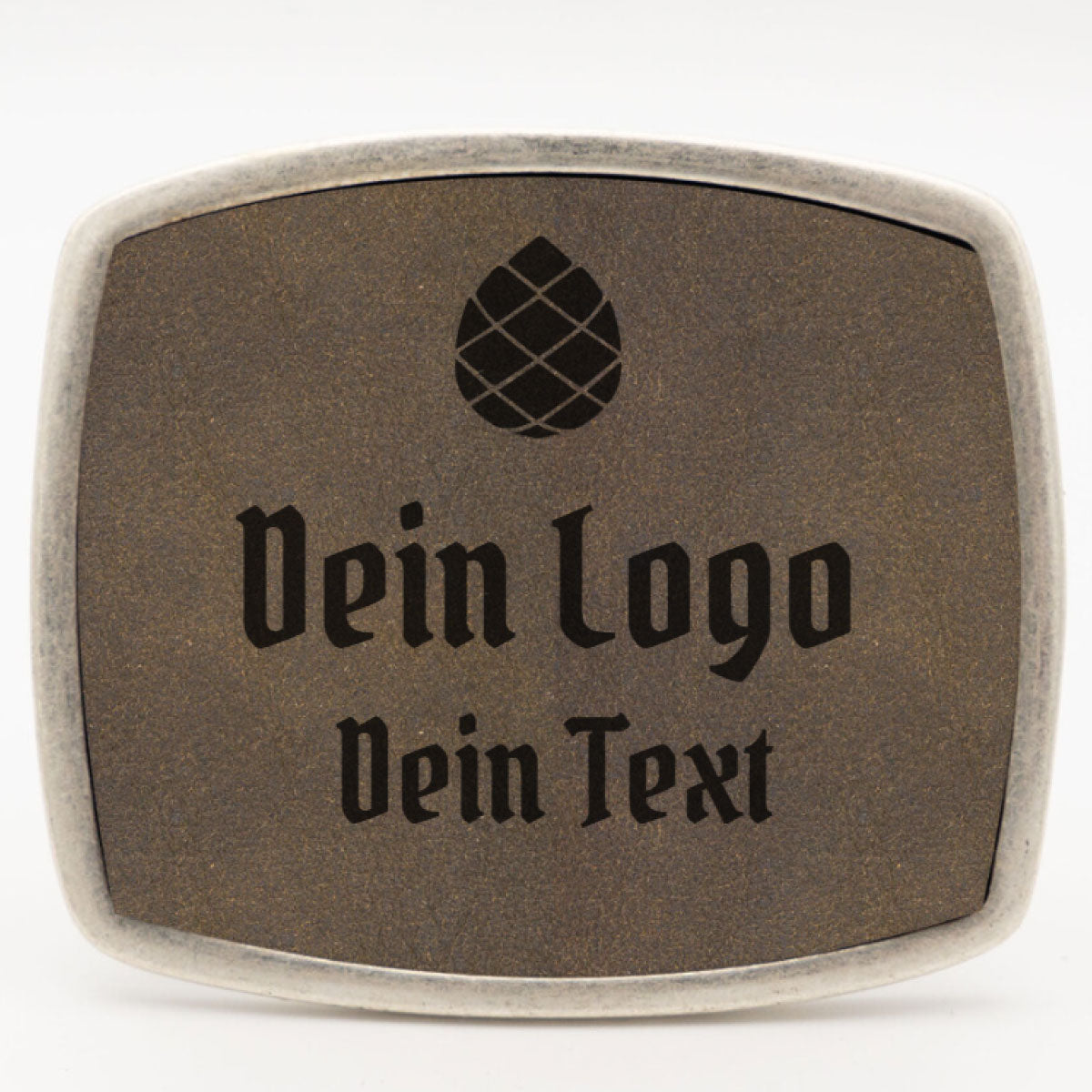 Gürtelschnalle mit eigenem Logo Silber Antik ab 1 Stk.