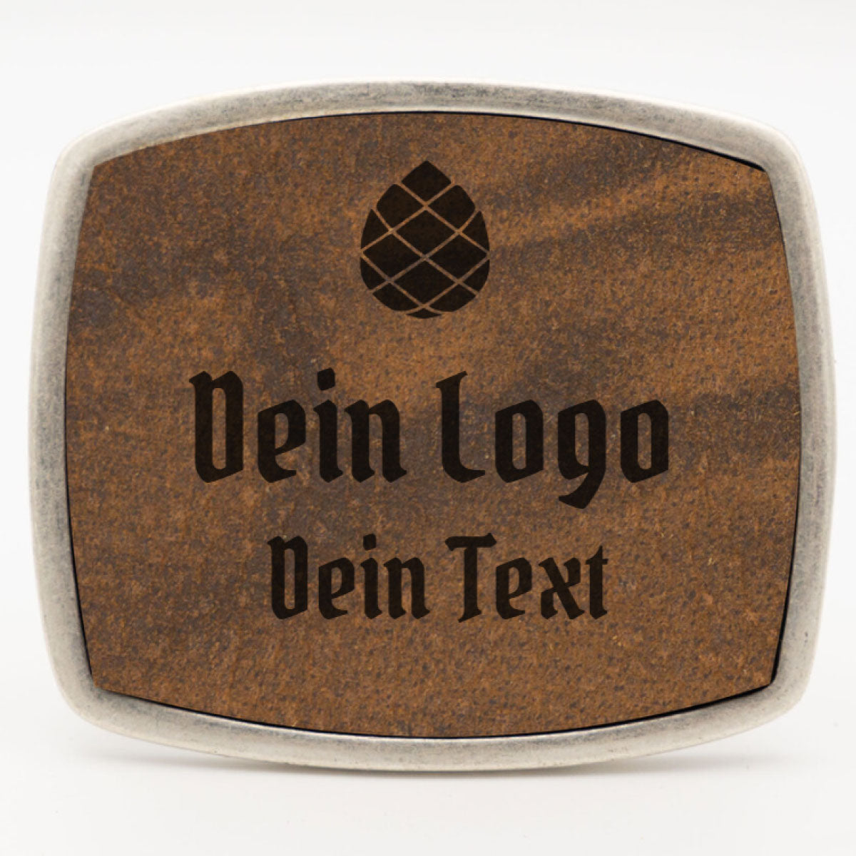 Gürtelschnalle mit eigenem Logo Silber Antik ab 1 Stk.