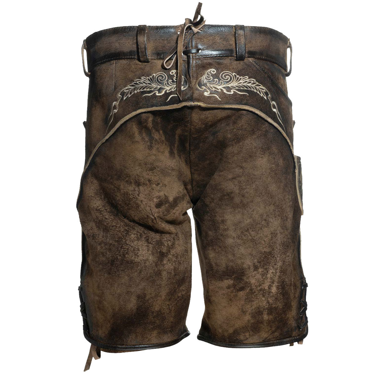 Himmel Arsch und Zwirn Lederhose St. Florian Speckig Tabak Champagne - Datschi Trachten