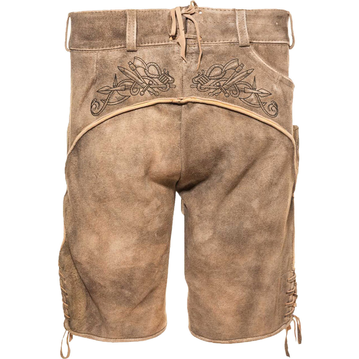 Himmel Arsch und Zwirn Lederhose Königsmörder Beige Hell - Datschi Trachten