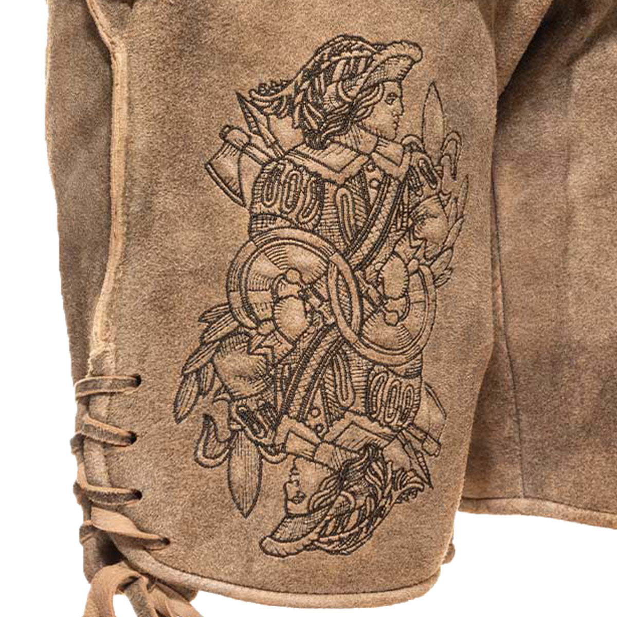 Himmel Arsch und Zwirn Lederhose Königsmörder Beige Hell - Datschi Trachten