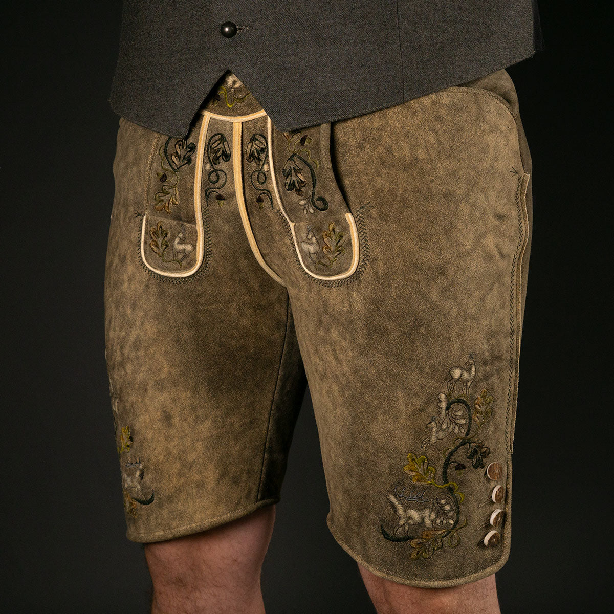 Beckert Hirsch Lederhose Hochkönig sämisch - Datschi Trachten