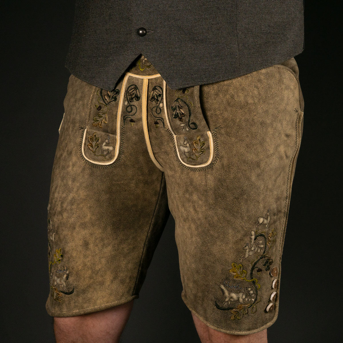 Beckert Hirsch Lederhose Hochkönig sämisch - Datschi Trachten