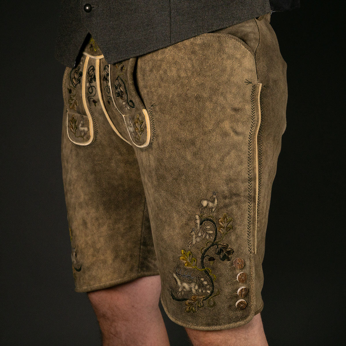 Beckert Hirsch Lederhose Hochkönig sämisch - Datschi Trachten