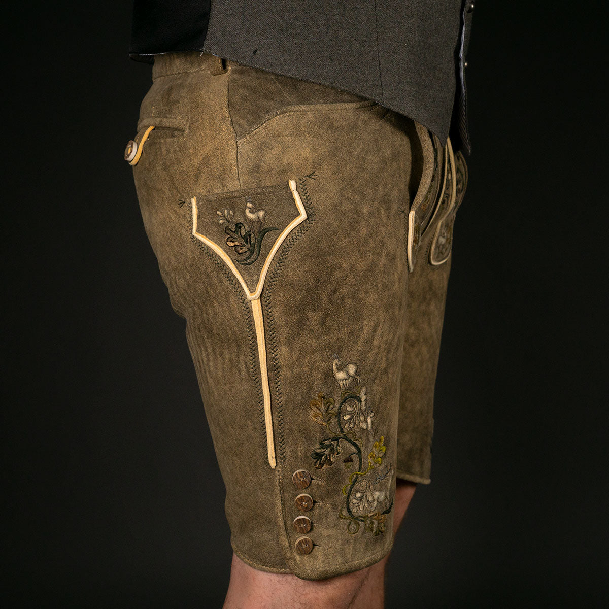 Beckert Hirsch Lederhose Hochkönig sämisch - Datschi Trachten