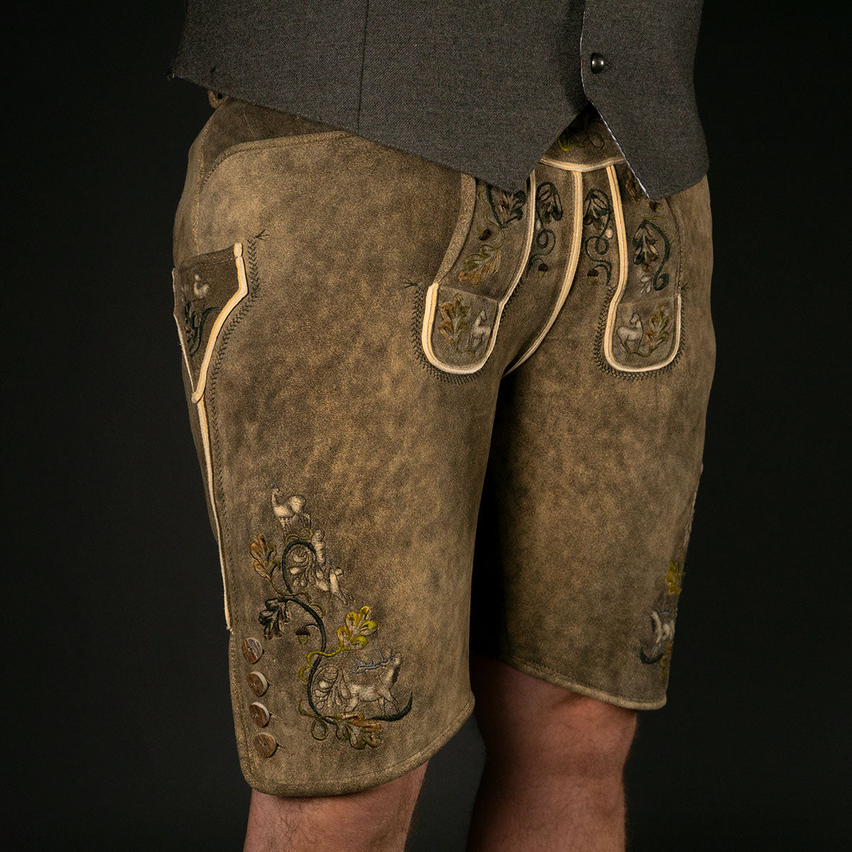 Beckert Hirsch Lederhose Hochkönig sämisch - Datschi Trachten