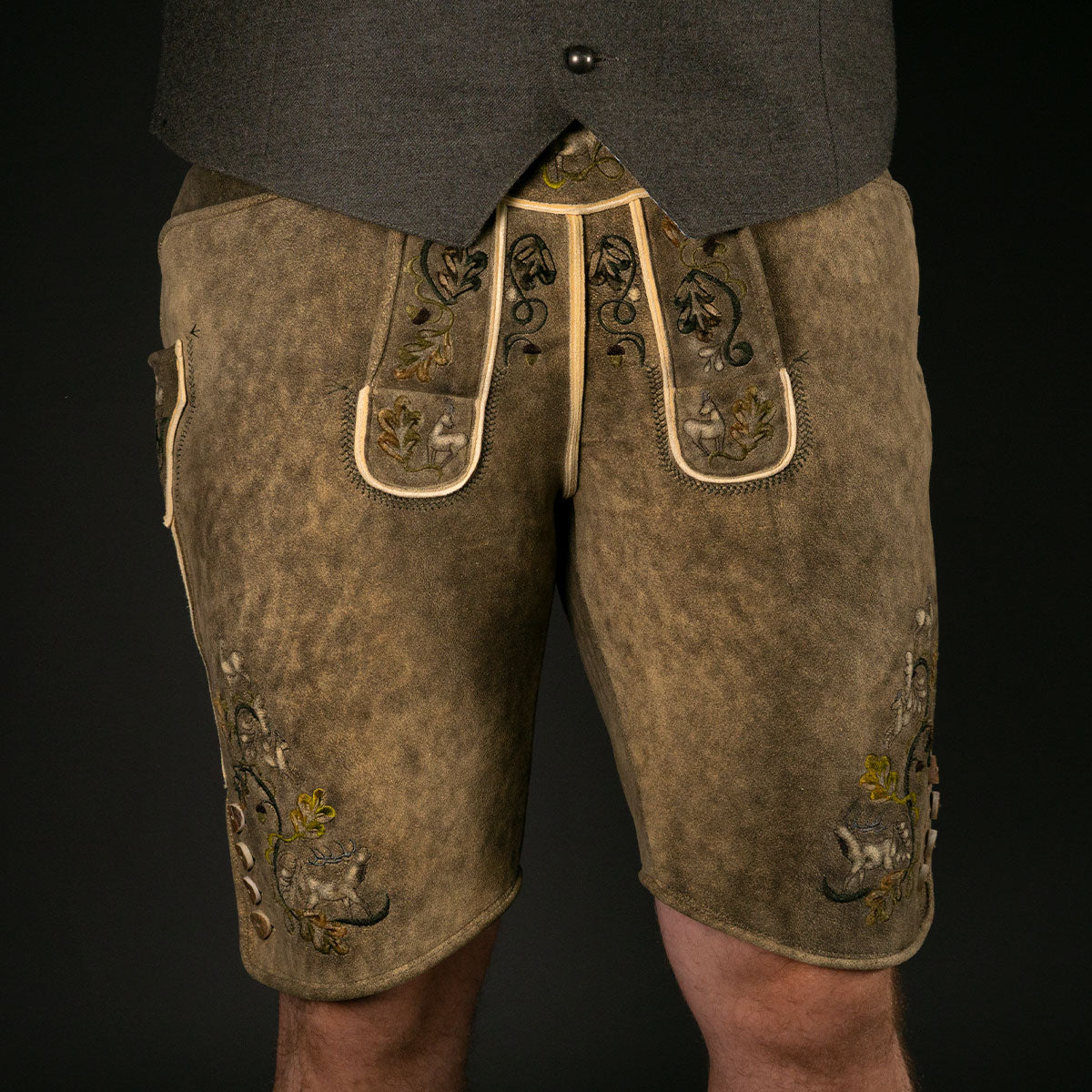 Beckert Hirsch Lederhose Hochkönig sämisch - Datschi Trachten