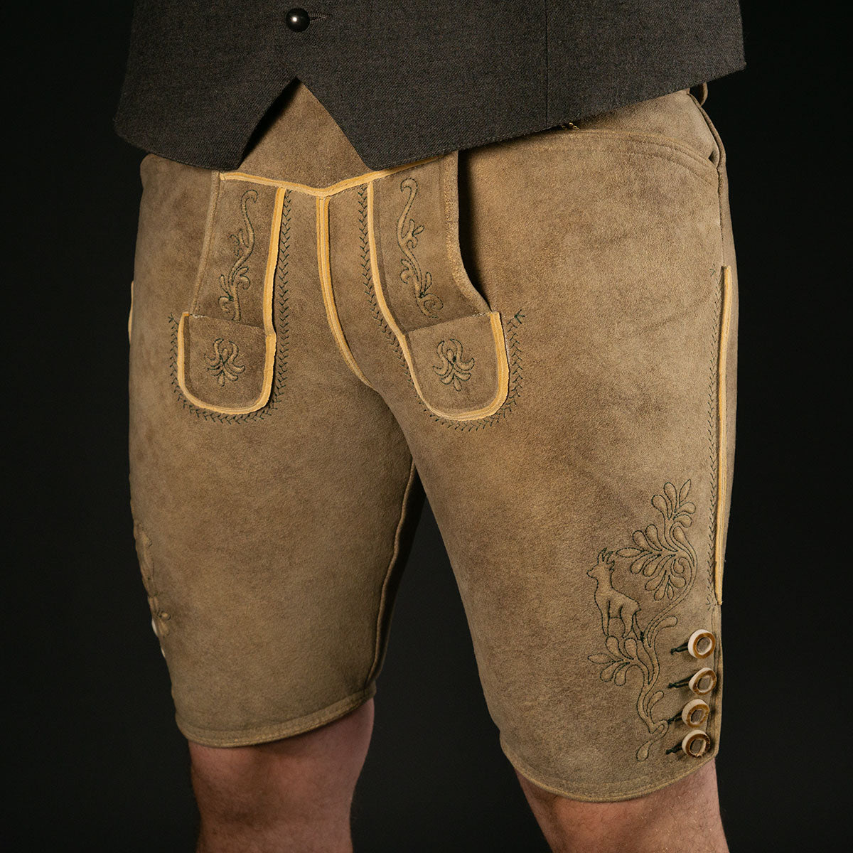 Datschi Trachten Hirschlederhose Gamskogel sämisch - Datschi Trachten
