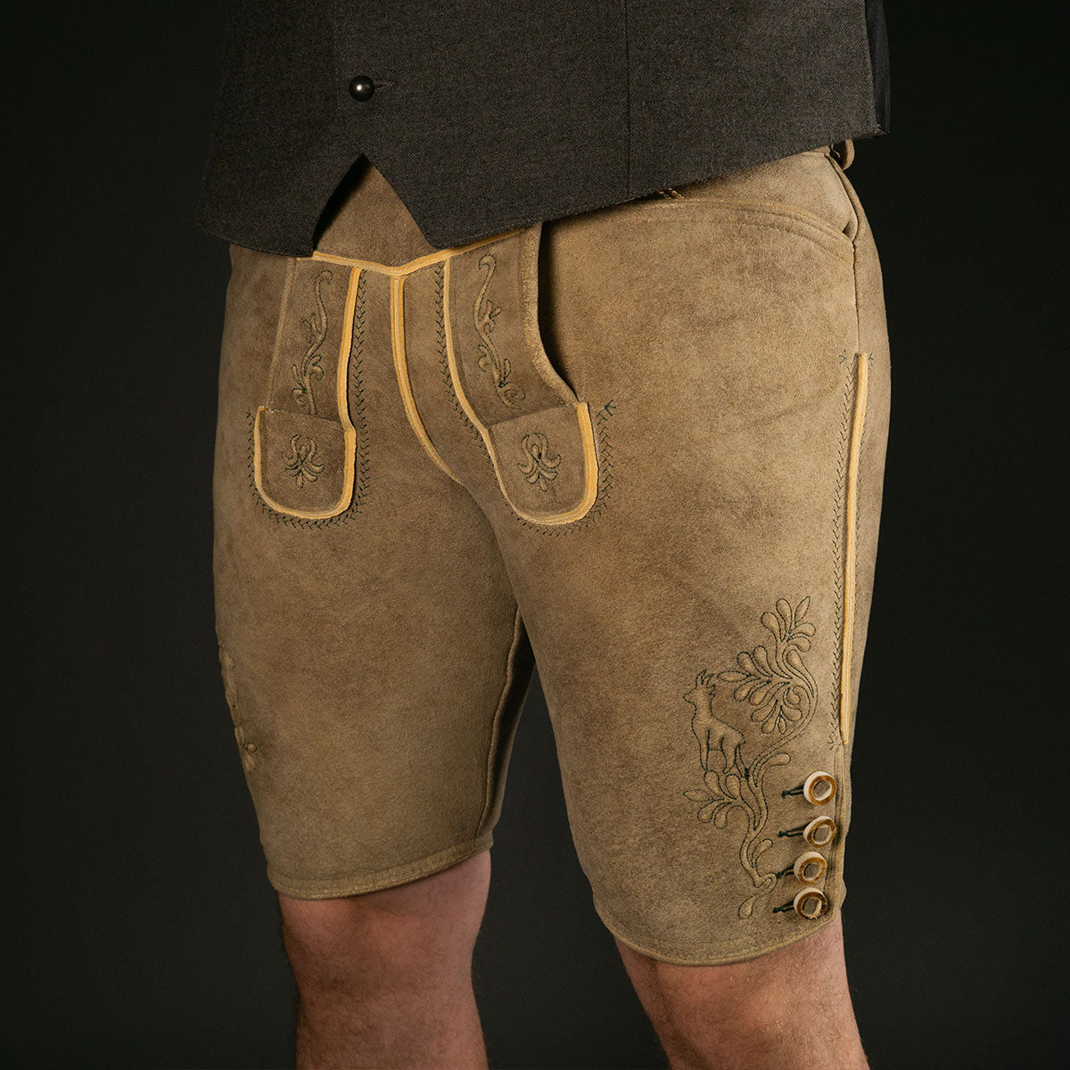 Datschi Trachten Hirschlederhose Gamskogel sämisch - Datschi Trachten