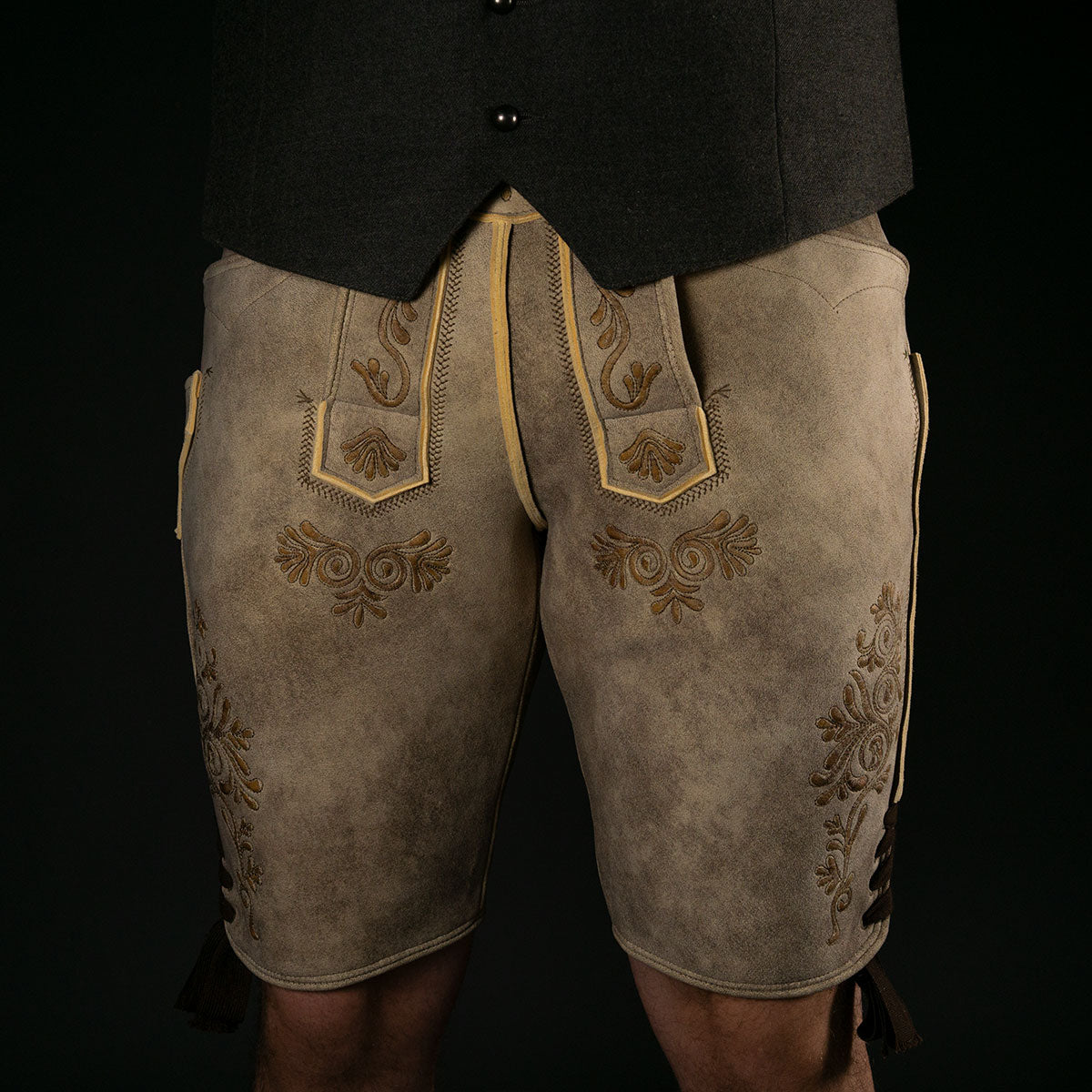 Beckert Hirsch Lederhose Metternich Manufaktur Esche Braun - Datschi Trachten