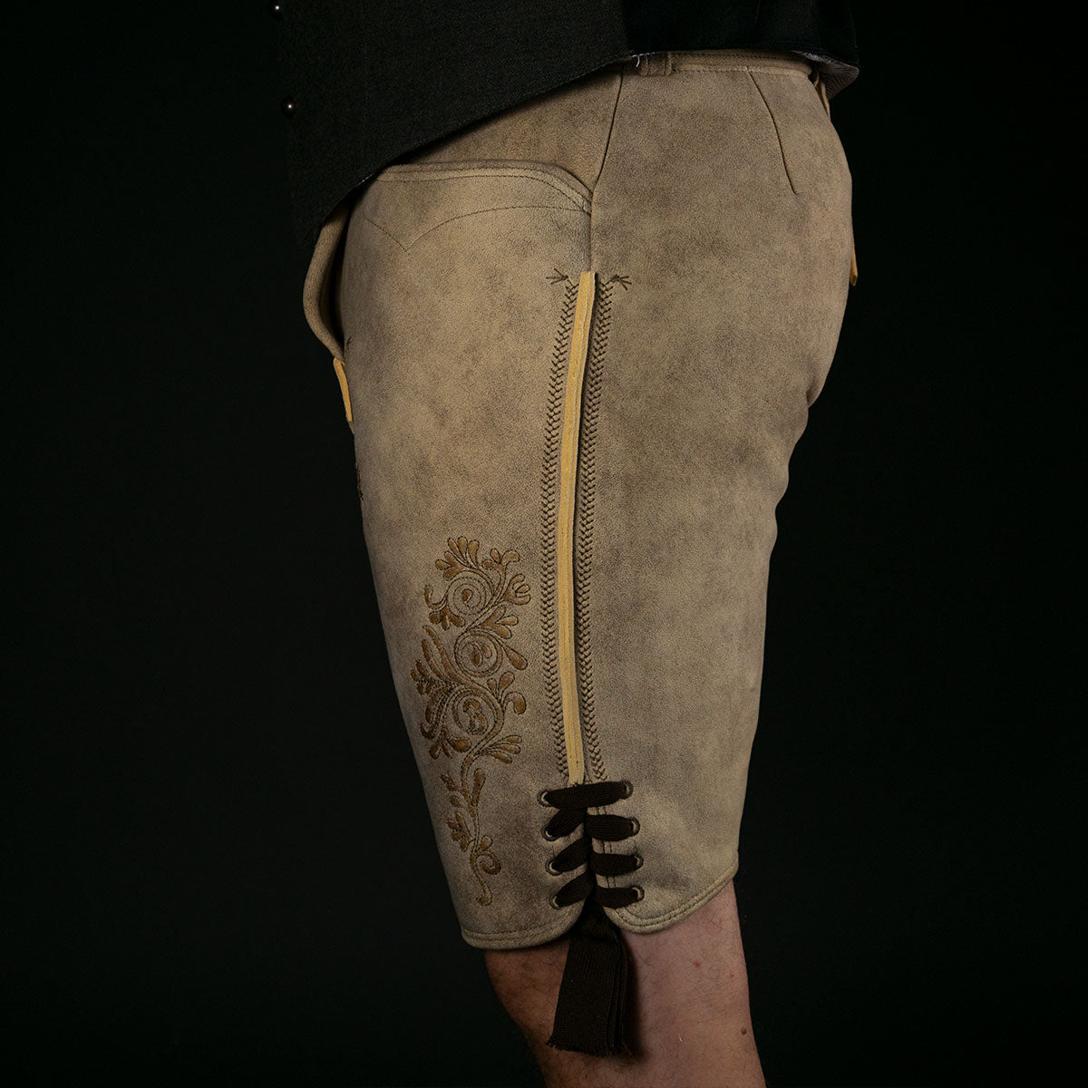 Beckert Hirsch Lederhose Metternich Manufaktur Esche Braun - Datschi Trachten