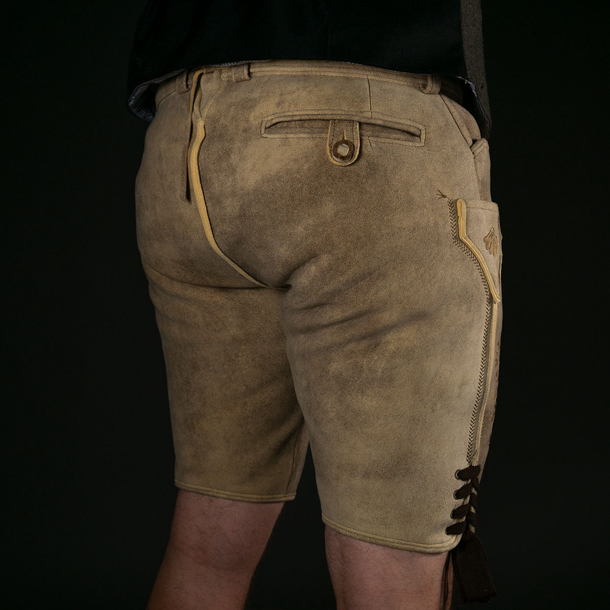 Beckert Hirsch Lederhose Metternich Manufaktur Esche Braun - Datschi Trachten