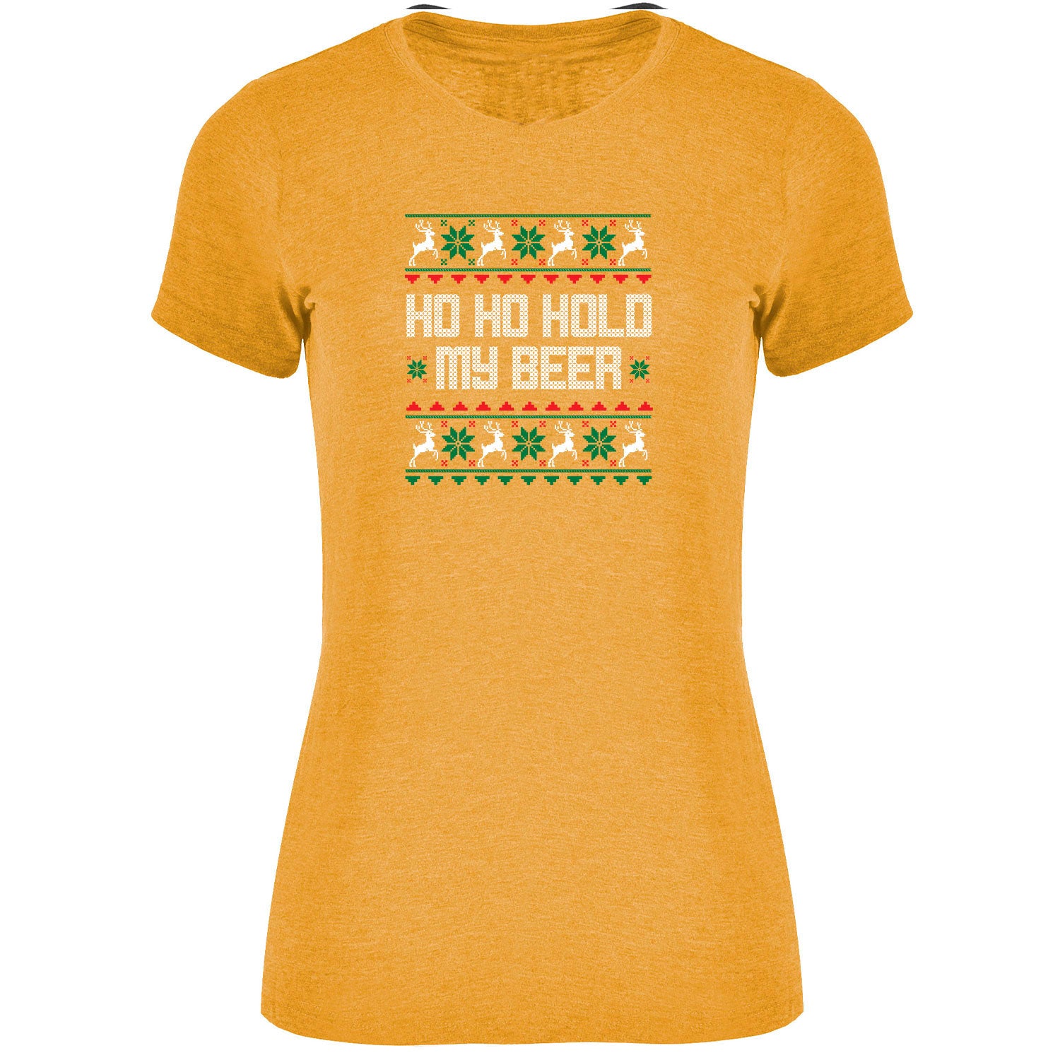 Ho Ho Hold my Beer Ugly Christmas T-shirt Damen - Datschi Trachten