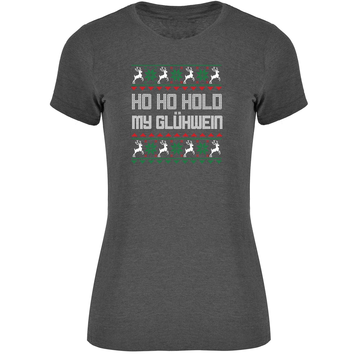 Ho Ho Hold my Glühwein Ugly Christmas T-shirt Damen - Datschi Trachten