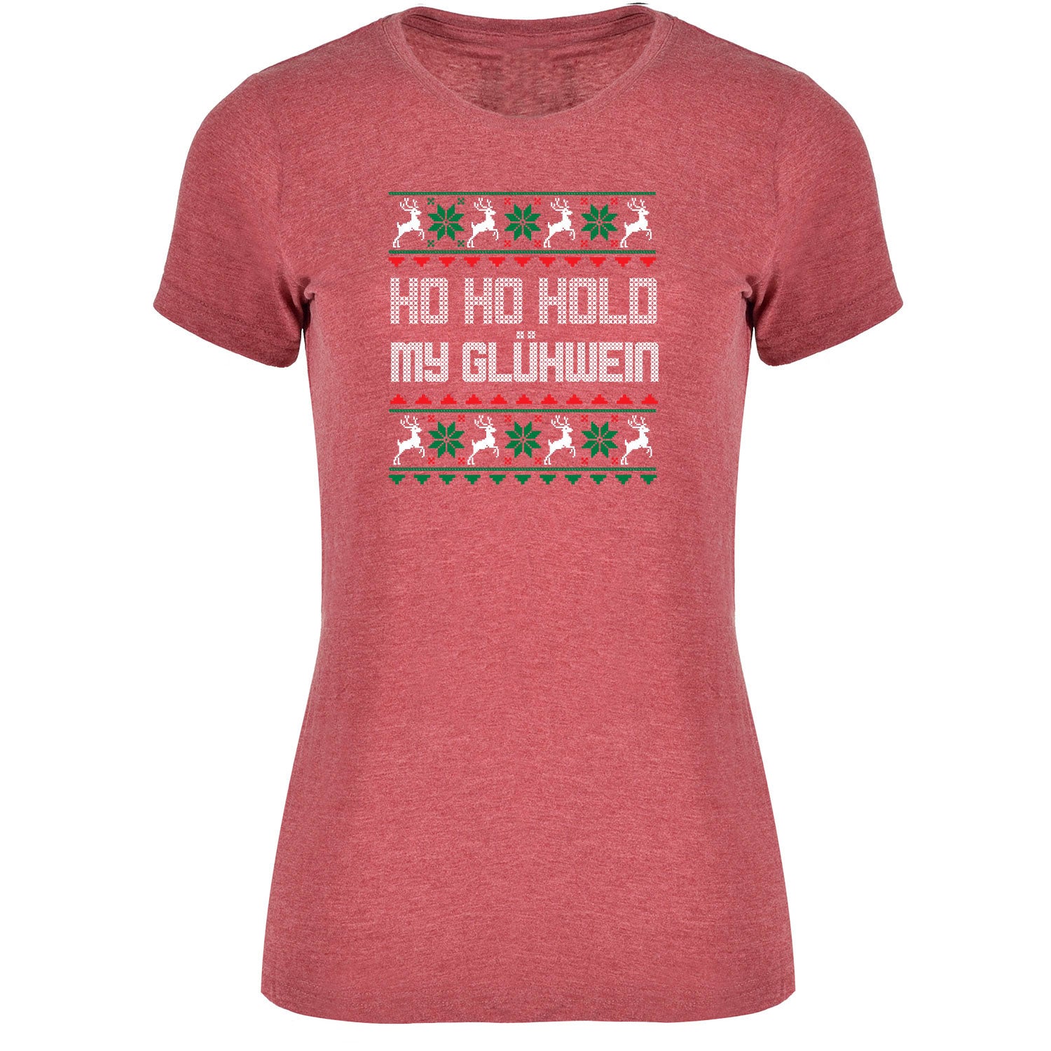 Ho Ho Hold my Glühwein Ugly Christmas T-shirt Damen