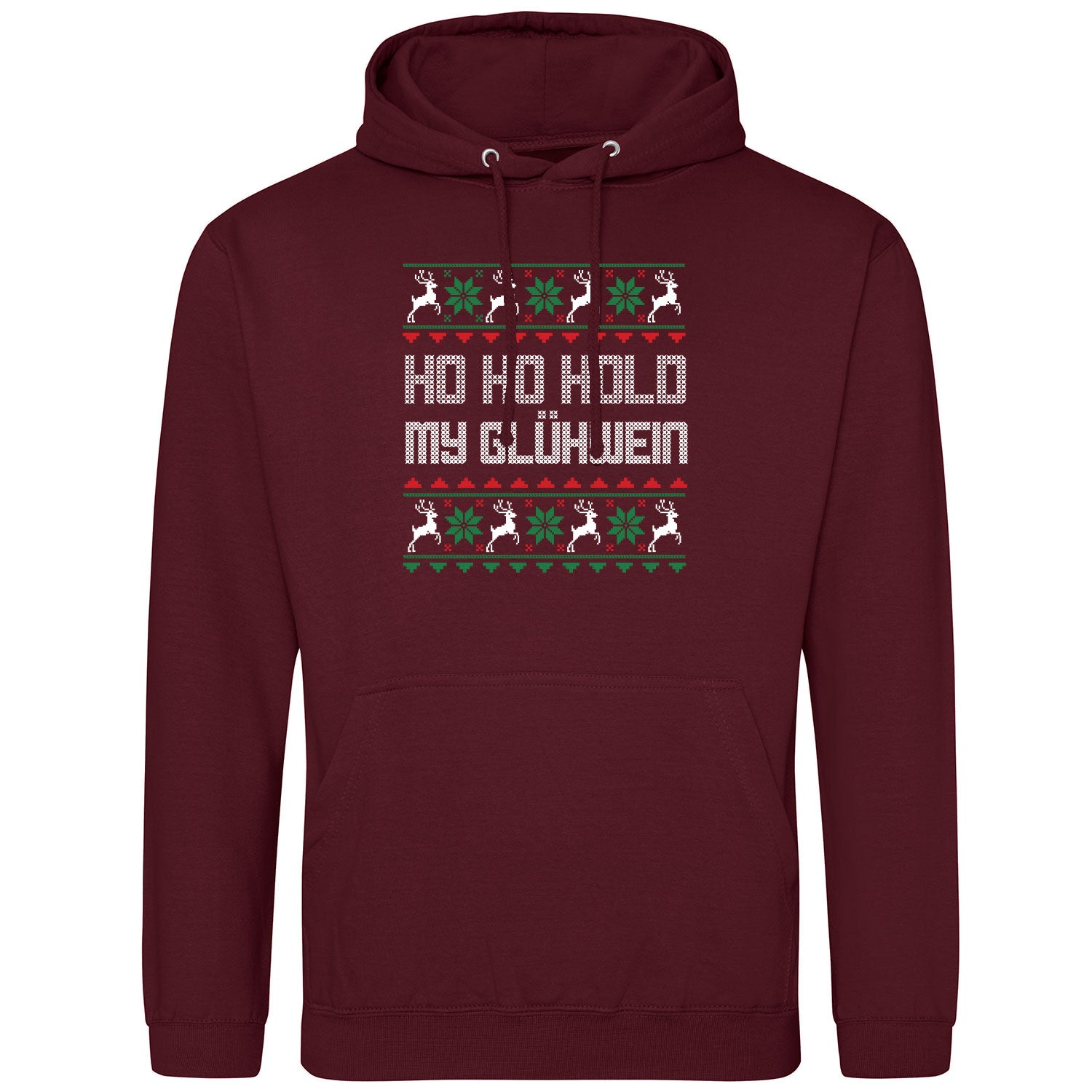 HO HO Hold my Glühwein Ugly Christmas Hoodie - Datschi Trachten