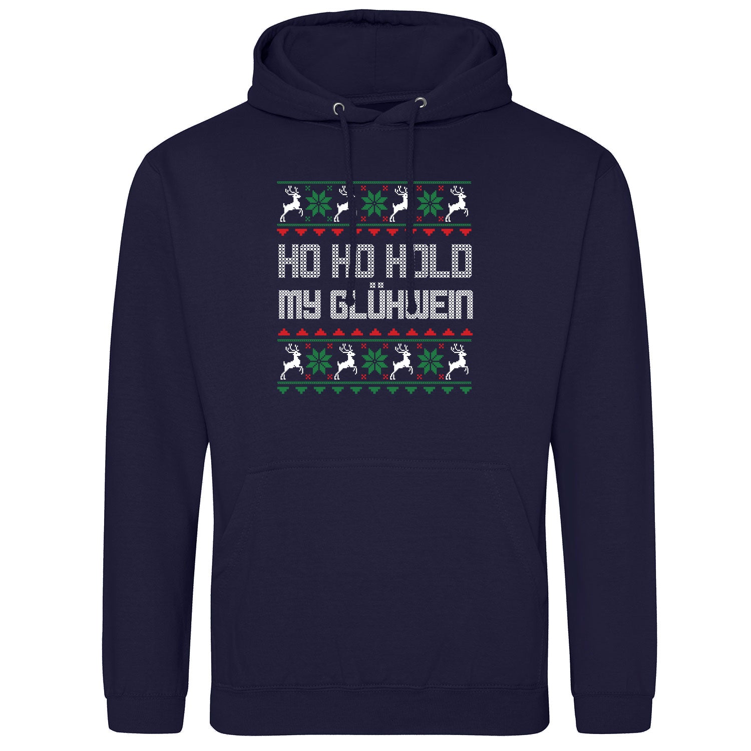 HO HO Hold my Glühwein Ugly Christmas Hoodie - Datschi Trachten