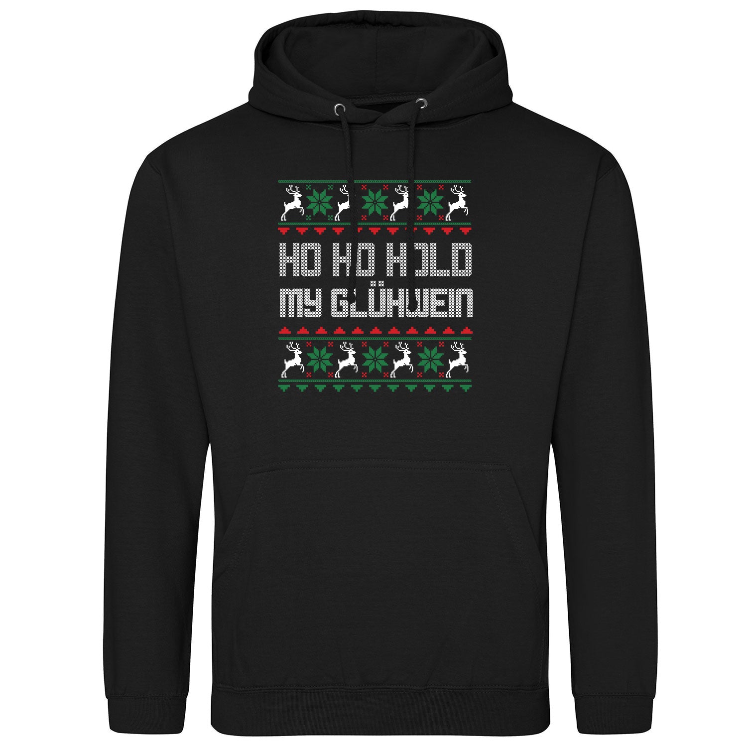 HO HO Hold my Glühwein Ugly Christmas Hoodie - Datschi Trachten