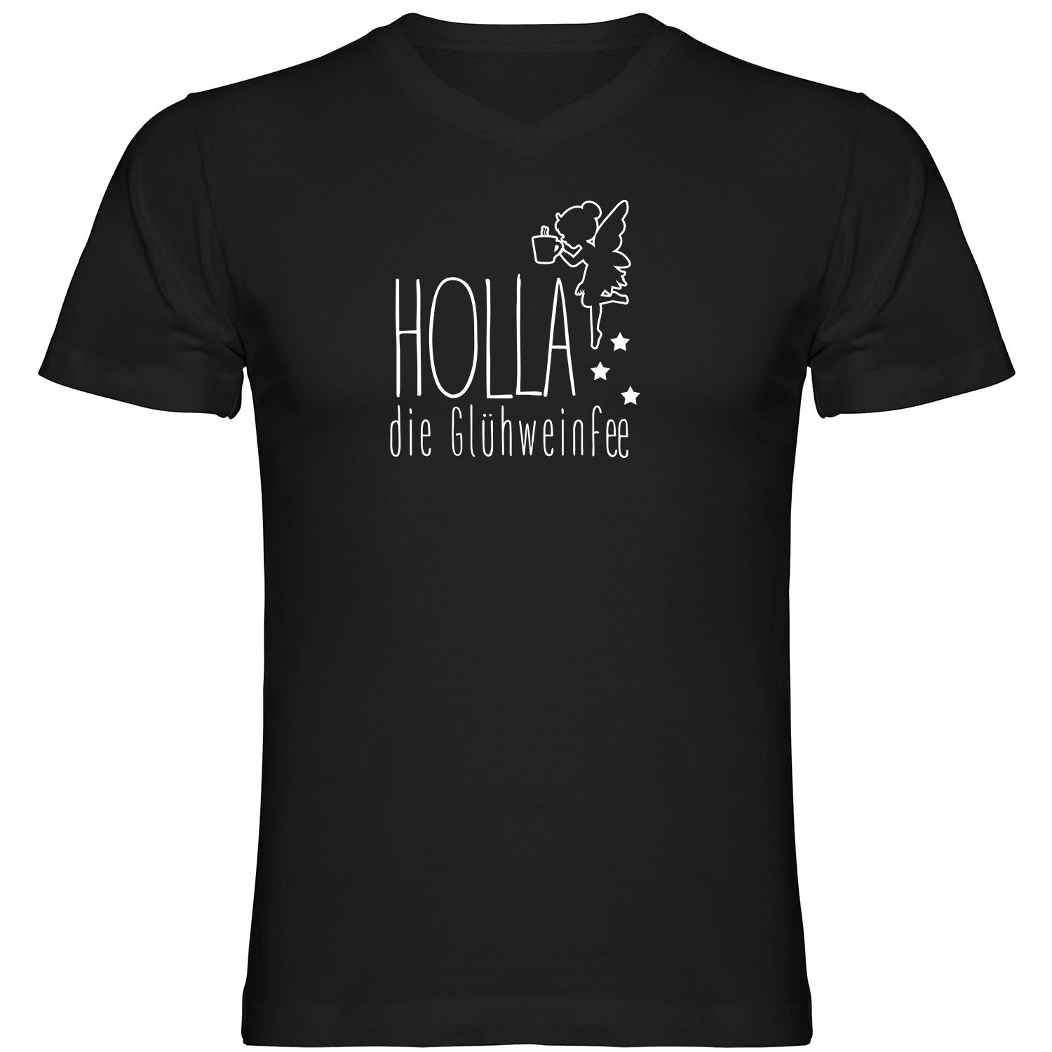 Holla die Glühweinfee Herren Tshirt V-Ausschnitt - Datschi Trachten